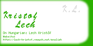 kristof lech business card